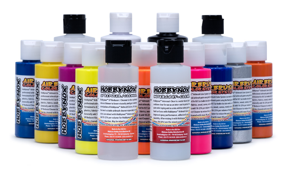 RC-car paints for airbrush