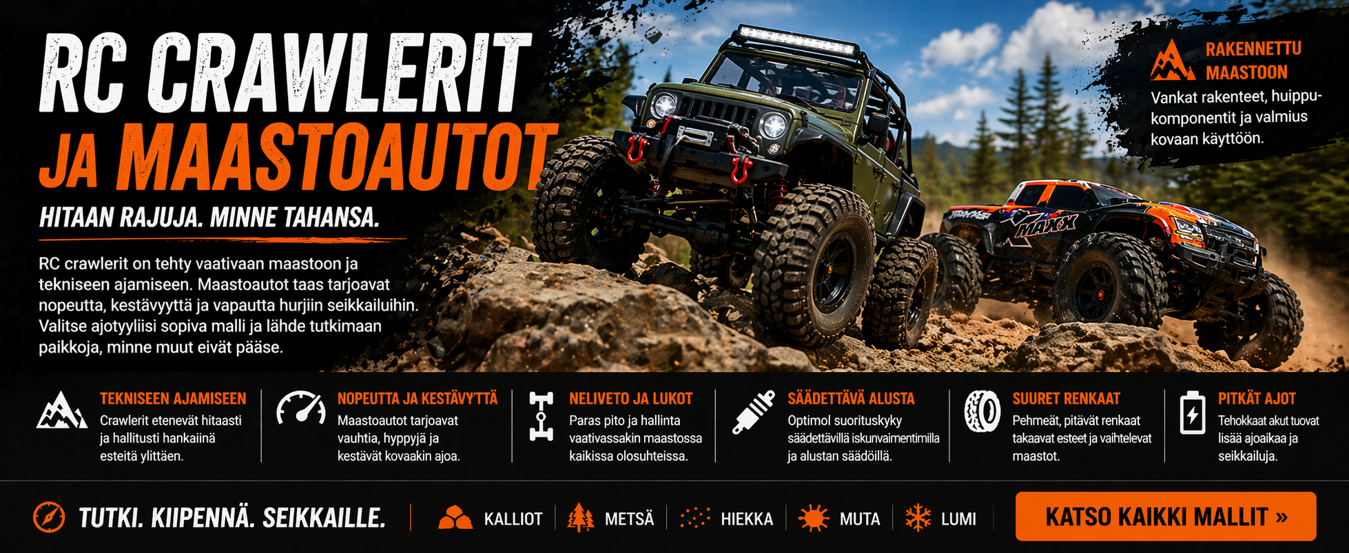 RC Crawlerit ja maastoautot