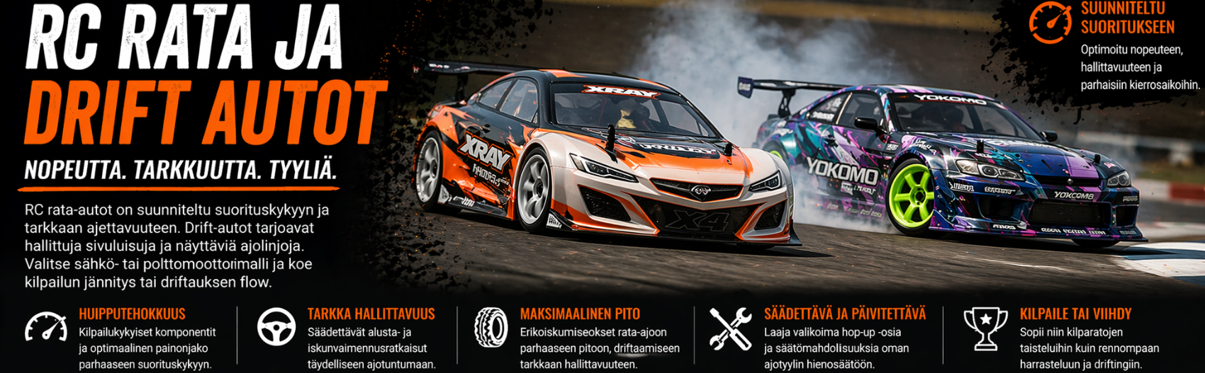 RC Rata ja Drift autot