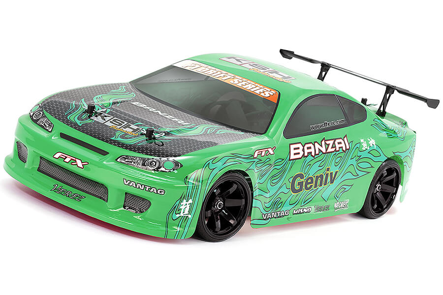 FTX Banzai 1/10 4WD Vihreä Drift RC-auto + akku ja laturi FTX5529G