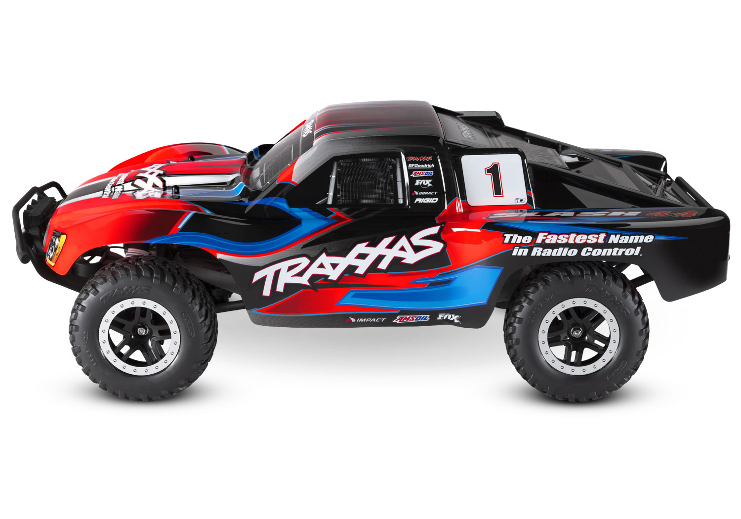 Traxxas Slash 4x4 XL-5 1/10 RTR TQ Red LED RC-auto + akku ja laturi  TRX68054-61-RED - Harrastekauppa Hobbylinna