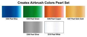 Createx Pearlized Airbrush Set 6x60ml 