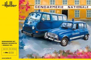 Heller 1/24 Gendarmerie Set, Renault Estafette + Renault 4TL