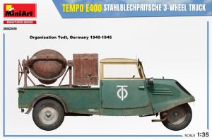 1/35 Tempo E400 StahlblechPritsche 3-Wheel Truck