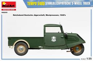1/35 Tempo E400 StahlblechPritsche 3-Wheel Truck