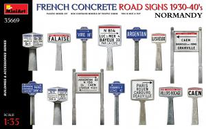 1/35 French Concrete Road Signs 1930-40s. Normandy