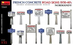 1/35 French Concrete Road Signs 1930-40's. Normandy