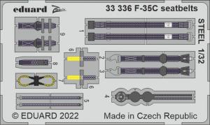1/32 F-35C seatbelts STEEL for TRUMPETER kit