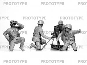 1/35 WW2 German mortar GrW 34 with Crew