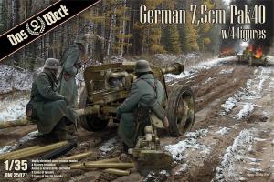1:35 German 7,5cm Pak40 with 4 Figures