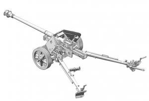 1:35 German 7,5cm Pak40 with 4 Figures