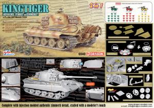 1/35 Sd.Kfz.182 Kingtiger Henschel Production w/Zimmerit s.Pz.Abt.505 Russia 1944 (2 in 1)