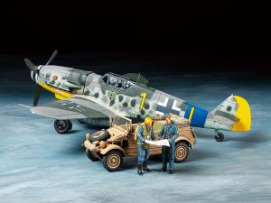 Tamiya 1/48 Messerschmitt Bf109 G-6 & Kübelwagen Type 82 pienoismalli