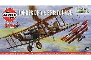 Airfix 1/72 Fokker DR1 & Bristol Fighter set (vintage classics)