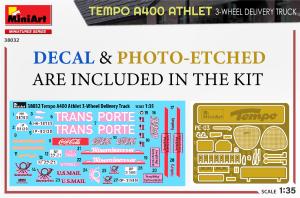 1/35 Tempo A400 Athlet 3-Wheel Delivery Truck