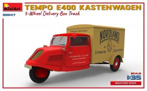 1/35 Tempo E400 Kastenwagen 3-Wheel Delivery Box Track