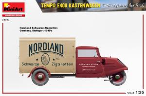 1/35 Tempo E400 Kastenwagen 3-Wheel Delivery Box Track