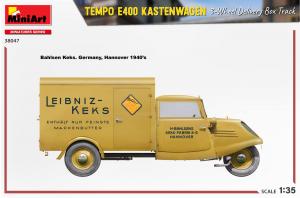 1/35 Tempo E400 Kastenwagen 3-Wheel Delivery Box Track