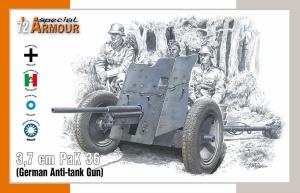 1/72 3,7 cm PaK 36 German Anti-tank Gun (mahdollisuus maalata Suomi väreihin)