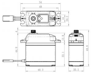 SA-1230SG Plus Servo 36Kg 0,16s Alu Coreless Steel Gear