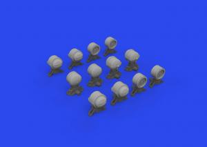 Eduard 1/35 WWII German lamp headlights 3d PRINT