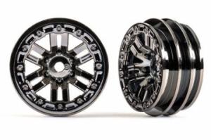 Traxxas Wheels 12-Spoke Black Chrome 1.0 (2) TRX9768-BLKCR