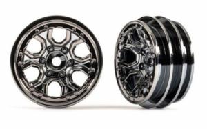 Traxxas Wheels Spider Black Chrome 1.0 (2) TRX9770-BLKCR