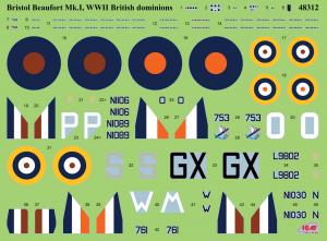 1/48 Bristol Beaufort Mk.I, WWII British dominions Air Force