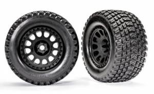 Traxxas Tires & Wheels Gravix/XRT Race Black (2) TRX7872