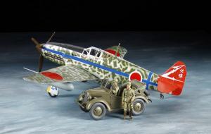 Tamiya 1/48 Kawasaki Ki-61-Id Hien (Tony) & 4x4 Light vehicle pienoismalli