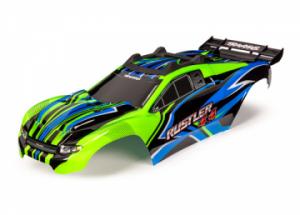 Traxxas Body Rustler 4x4 Green & Blue Painted TRX6734G