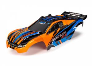 Traxxas Body Rustler 4x4 Orange & Blue Painted TRX6734T