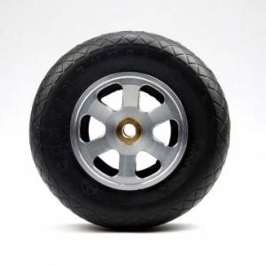 Aluminum Wheel 75mm (3") 6-spoke 1/4 axle w/o brake