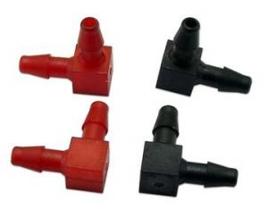 L-Couplers, 90-deg plastic nipples 1/8'' (4)