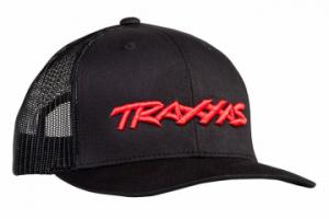 Traxxas Trucker Hat Curved Bill Black (Red Logo) TRX1182-BLR