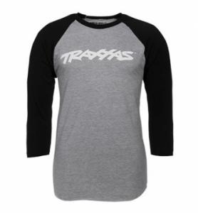 Traxxas Shirt Raglan Traxxas-logo Grey/Black S (Premium Fit) TRX1369-S