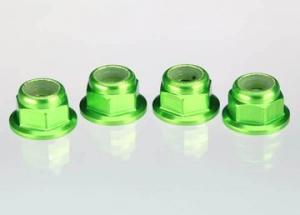 Traxxas Lock Nut Flanged M4 Alu Green (4) TRX1747G