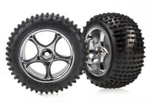 Traxxas Tires & Wheels Alias Soft/Tracer Chrome 2.2" Rear (2) TRX2470R