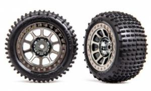 Traxxas Tires & Wheels Alias Medium / Black Chrome 2.2" Rear (2) TRX2470T