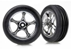 Traxxas Tires & Wheels Alias Soft/Tracer Chrome 2.2" 2WD Front (2) TRX2471R