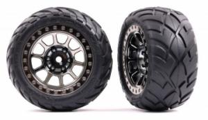 Traxxas Tires & Wheels Anaconda / Black Chrome 2.2" Rear (2) TRX2478T