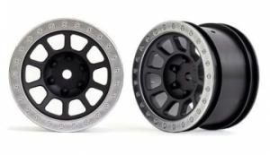 Traxxas Wheels Grey Satin w. Chrome Ring 2.2" 2WD Rear (2) Bandit TRX2480