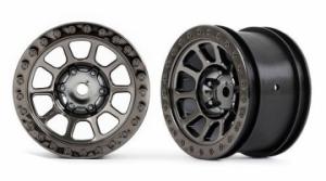 Traxxas Wheels Black Chrome 2.2" 2WD Rear (2) Bandit TRX2480A