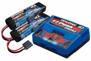 Laturi Charger EZ-Peak Dual 8A and 2 x 2S 7600mAh Li-Po Combo