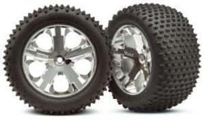 Traxxas Tires & Wheels Alias/All-Star Chrome 2,8" Rear (2) TRX3770