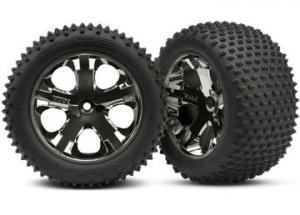 Traxxas Tires & Wheels Alias/All-Star Black Chrome 2.8" TSM Rear (2) TRX3770A