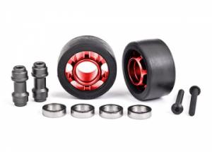 Traxxas Wheels Alu Red Wheelie Bar Set Ball Bearings (2) X-Maxx, XRT, Maxx, Sledge TRX7775R