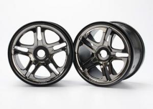 Traxxas Wheels Split-Spoke Black Chrome (17mm) 3.8" (2) TRX5172A