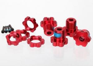 Traxxas Wheel Hub & Nuts 17mm Aluminium Red (4) TRX5353R