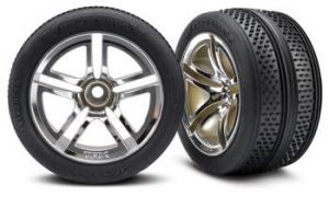 Traxxas Tires & Wheels Victory/Twin-Spoke (Nitro Front) 2.8" (2) TRX5575